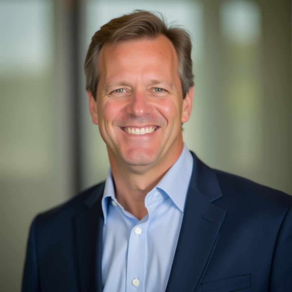 Directora ejecutiva de consultoría empresarial sonriendo profesionalmente